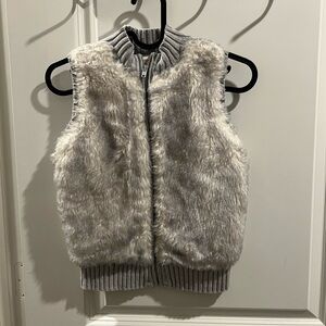 Gymboree Kids Faux Fur Vest with Ribbed Trim